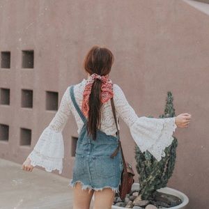 White Lace Long sleeve Top